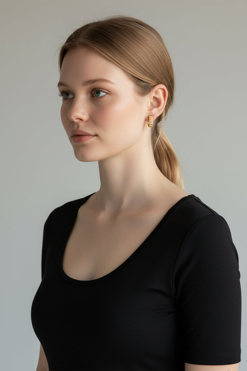 Aspen | 18K Yellow Gold | Natural Diamond | Earrings