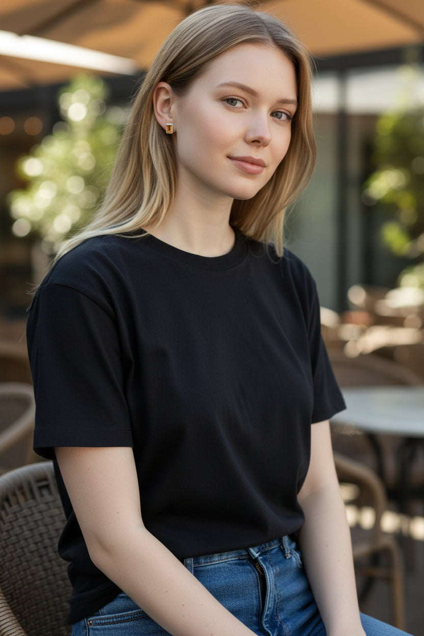 Rosamund | 10K White Gold | Citrine | Earrings